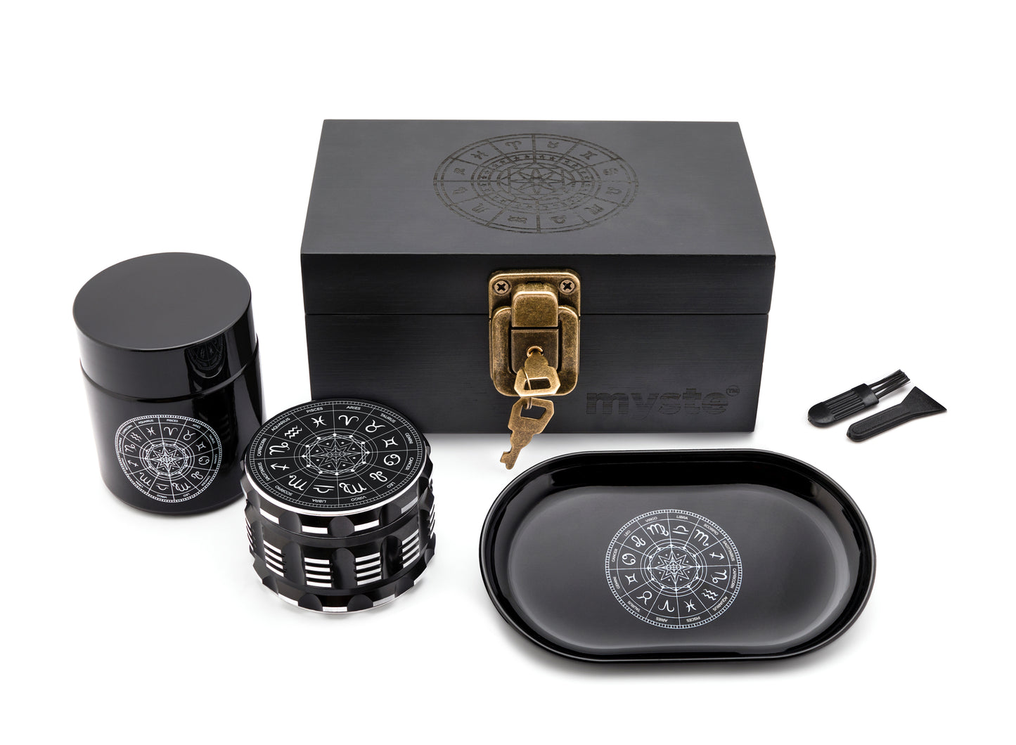 MYSTE BLUE Mandala Stash Box