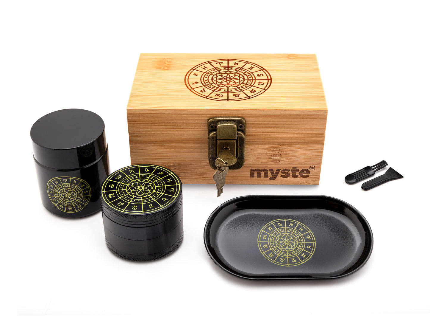 MYSTE BLUE Mandala Stash Box